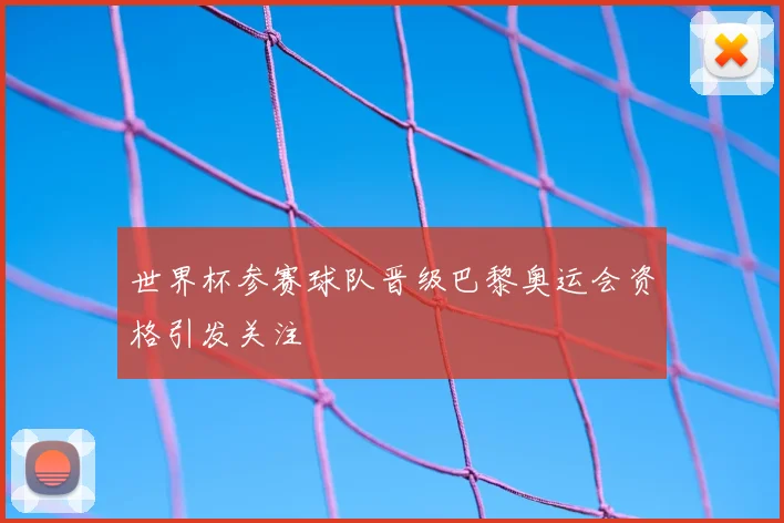 世界杯参赛球队晋级巴黎奥运会资格引发关注